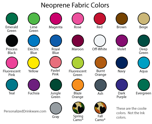 Koozies colors - neoprene