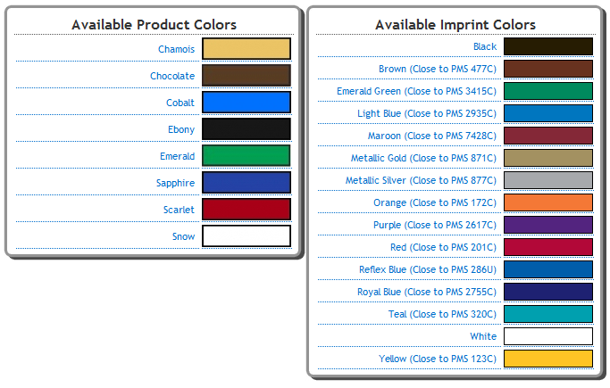Leather Like Koozie Colors