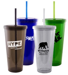 24oz Acrylic Double Wall Insulated Tumbler