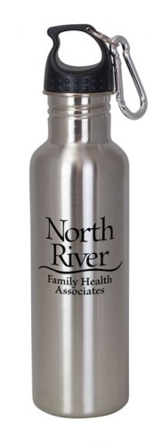 Stainless Steel Sport Bottle w/ Carabiner Clip