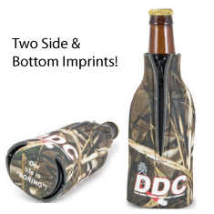 Zippered Camo Bottle Coolie