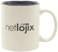 11 oz 2-tone Ceramic Mug - White