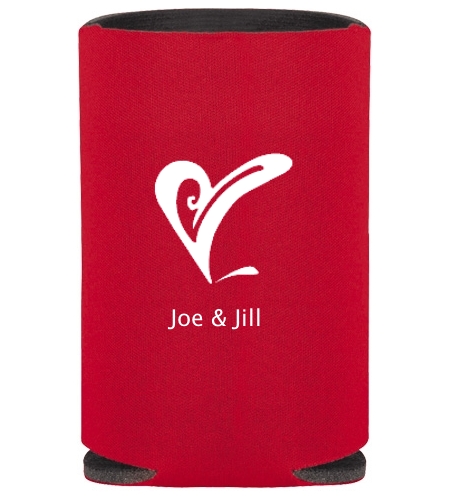 Collapsible Koozie Can Kooler - Heart Art