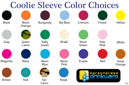 Koozie Color Chart