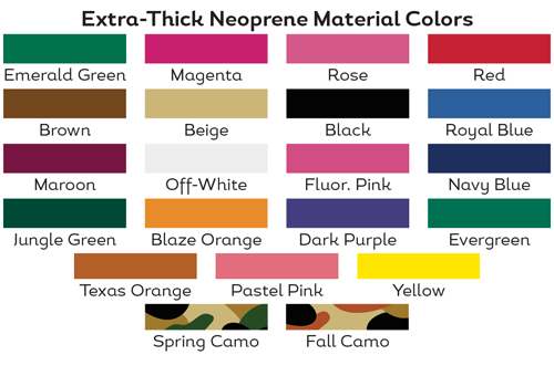 Extra Thick Neoprene Colors