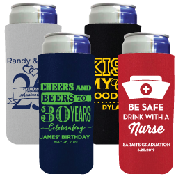 Premium Collapsible Foam 16oz Tall Boy, Personalized Drinkware