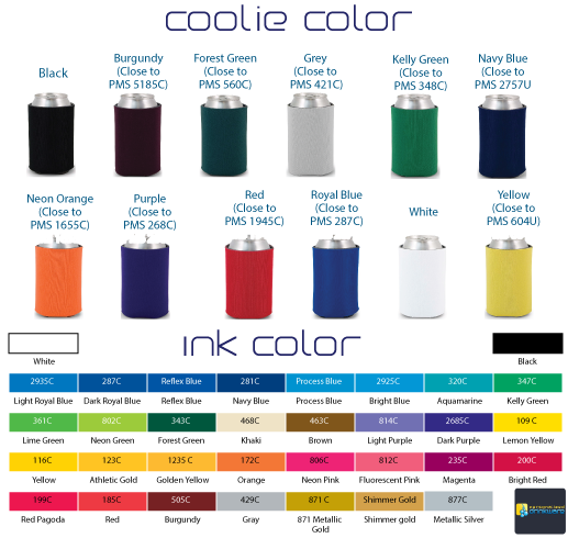 Koozie Color Chart