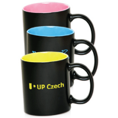 11oz. Black Matte with Color Interior Coffee Mugs