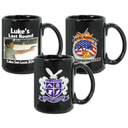 Full Color Mugs - Black - 15 oz.