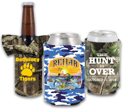 Zipper Beer Bottle Koozie (Camo)