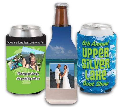 Custom Photo Can Coolers, Logo Koozies