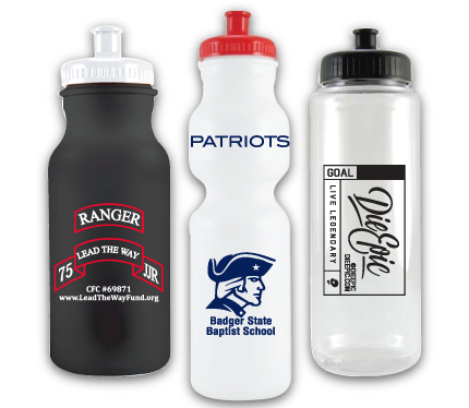 Custom 20oz BPA-Free Logo Water Bottles, Transparent