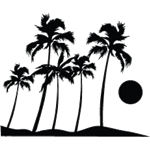 Palm Trees w/ Sun